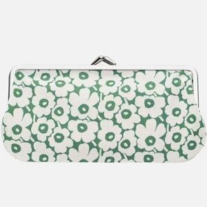 NWT Marimekko Unikko Kisslock Green White Pouch 60th Anniversary